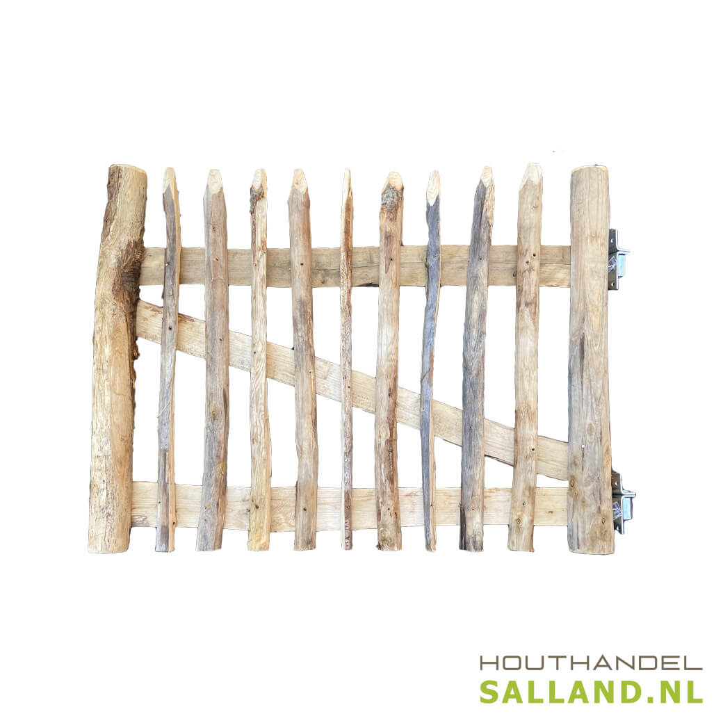 opstelling droefheid Thermisch Loop poort rustiek kastanje 75 cm hoog - 100 cm breed - Houthandel Salland
